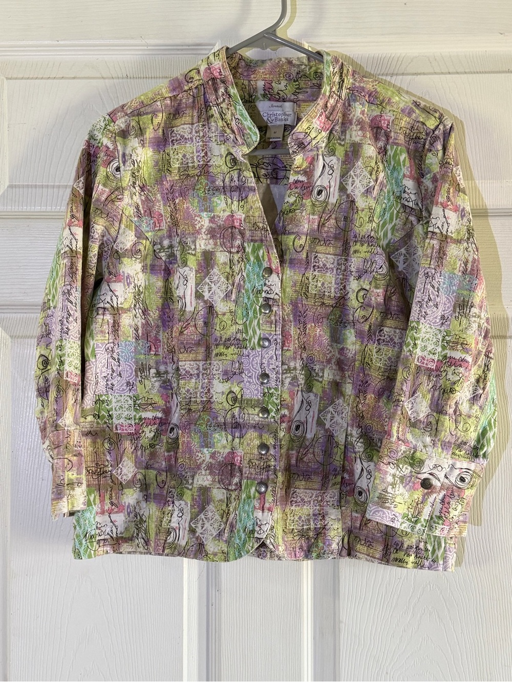 Christopher & Banks Pastel Patchwork Floral Button-Front Jacket - Multi